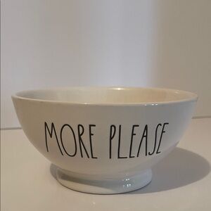 Rae Dunn White 'More Please' Bowl